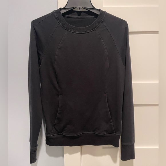 Lululemon Scuba Crew Neck Sweatshirt Kangaroo Pocket Pullover - Picture 2 of 3